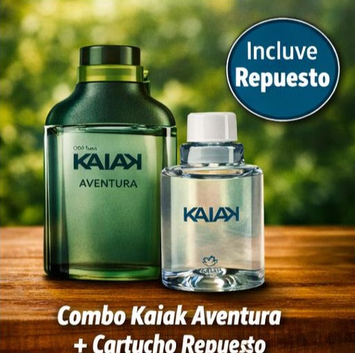 Kit Kaiak Aventura Completo — Perfume + Repuesto Natura 100ml