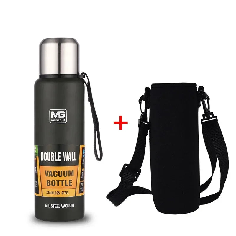 Termo UPORS Gran Capacidad | Acero Inoxidable con Soga | 500/700/1000/1500ml | Para Exterior y Viajes