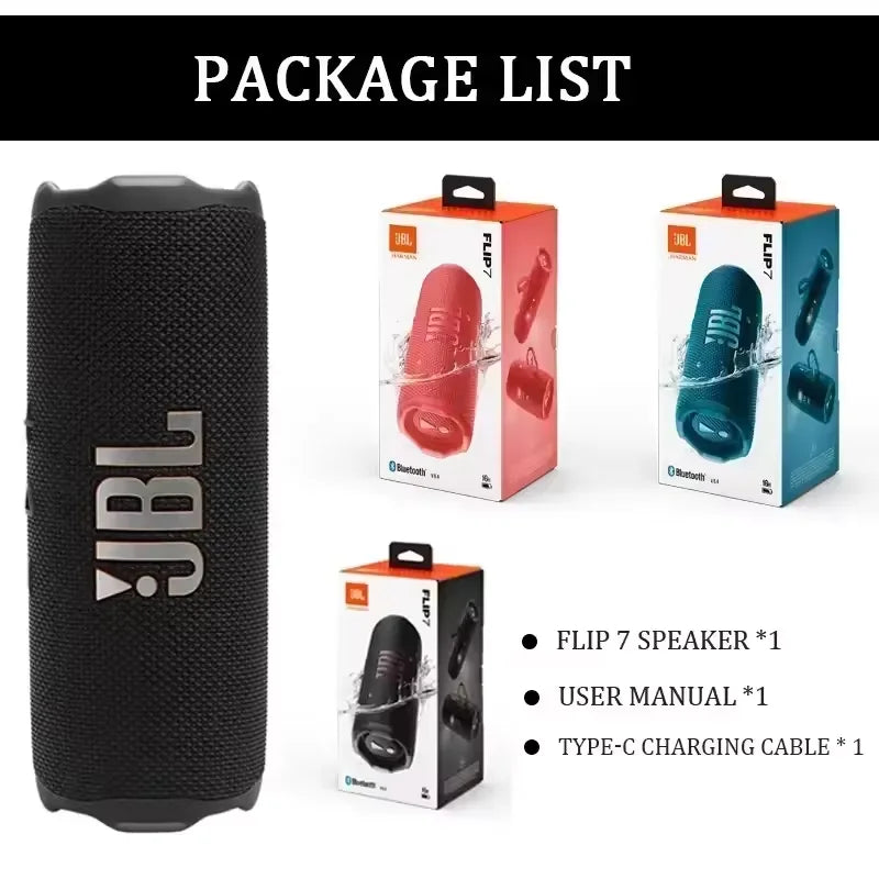 Parlante Bluetooth Portátil JBL Flip 7 Mini | HiFi Estéreo | Bajos Potentes | IP68 Resistente al Agua
