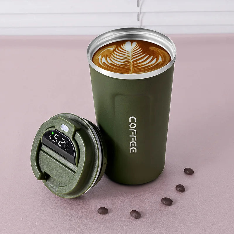 Taza Térmica para Auto | Acero Inoxidable, Tapa Hermética | Mantiene Calor y Frío por Horas