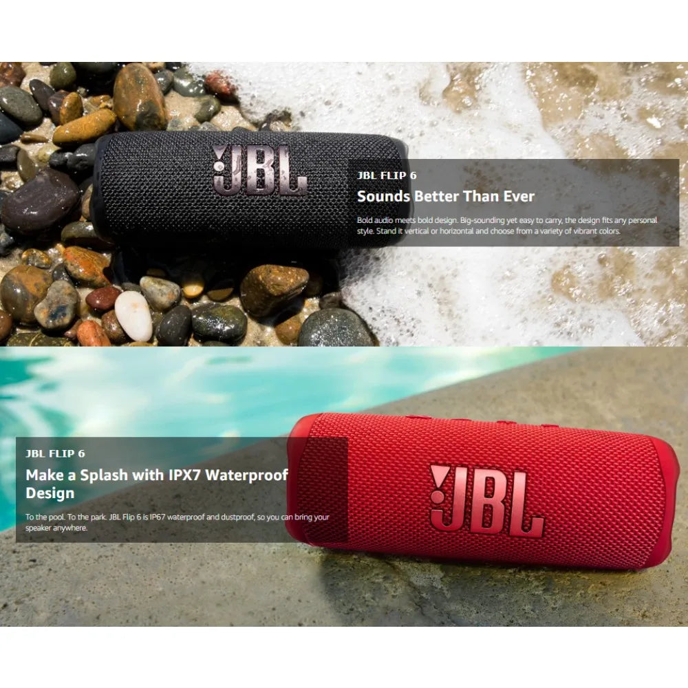Parlante Bluetooth Portátil JBL Flip 6 | Bajos Potentes | Resistente al Agua y Polvo | Para Viajes y Exterior