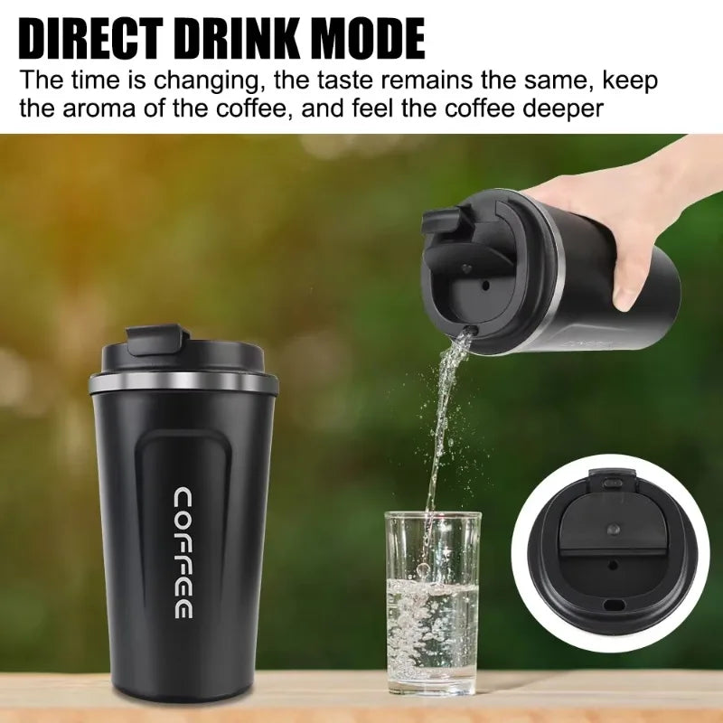 Taza Térmica para Auto | Acero Inoxidable, Tapa Hermética | Mantiene Calor y Frío por Horas
