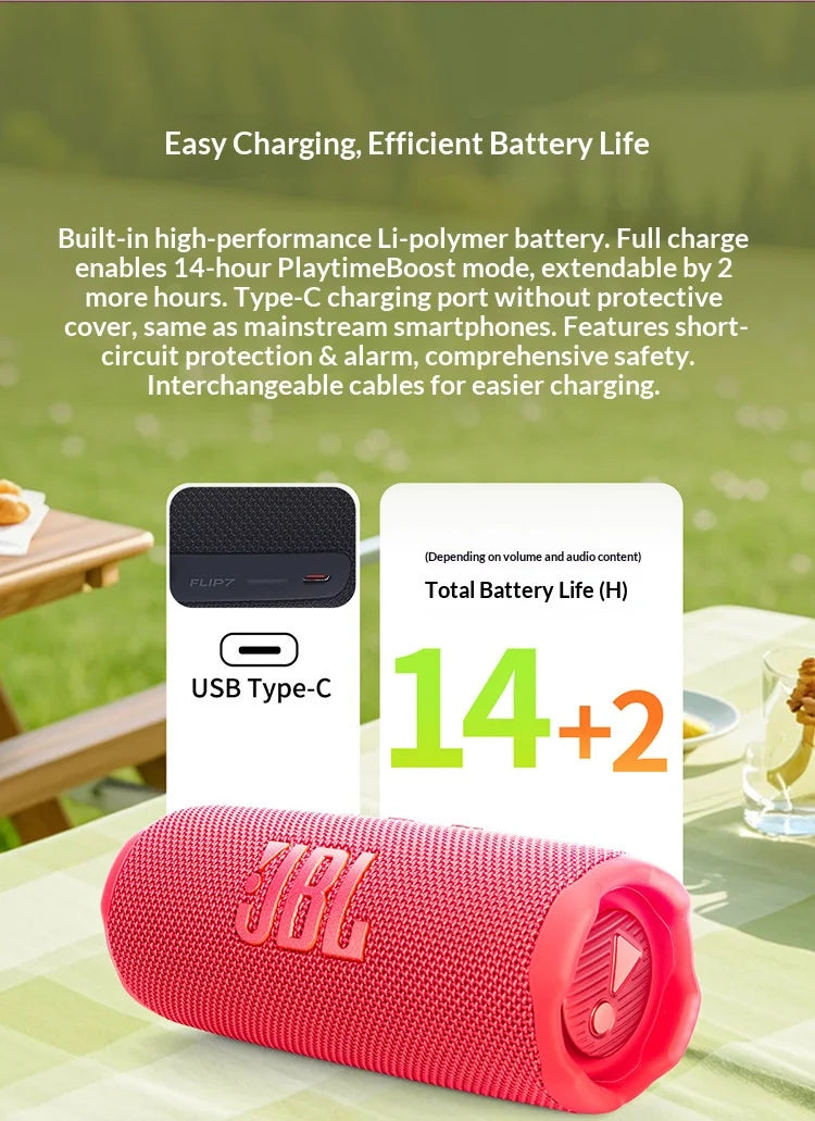 Parlante Bluetooth Inalámbrico JBL Flip 7 Caleidoscopio 7ª Gen | Resistente al Agua y Polvo | Para Ciclismo y Exterior