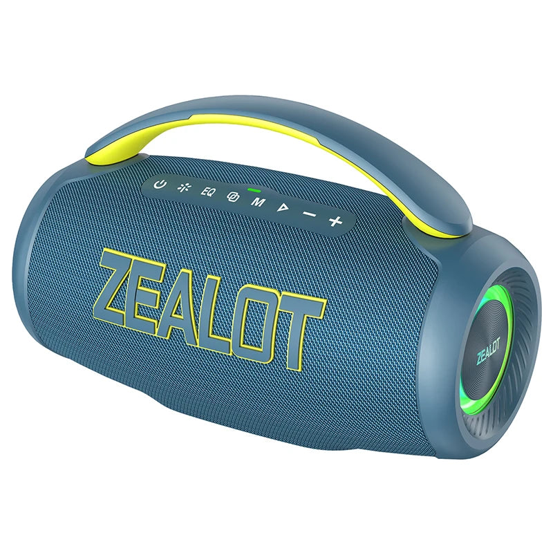 Parlante Bluetooth Portátil Zealot P12 60W | IPX6 Resistente al Agua | Luces LED | TF y USB | Para Camping