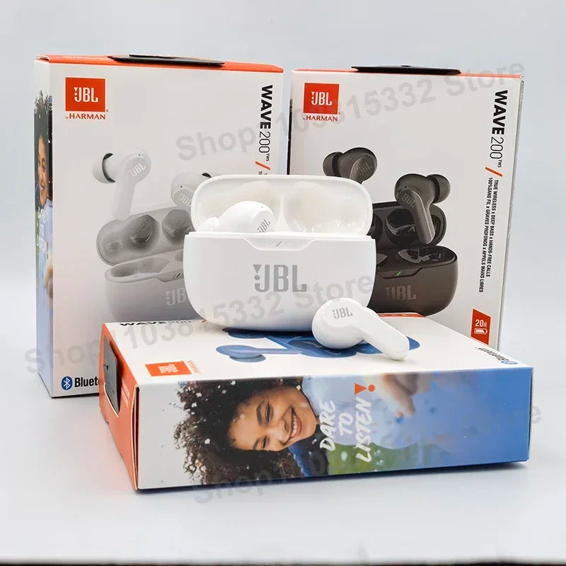 Auriculares Bluetooth Inalámbricos JBL Wave 200TWS | TWS In-Ear | Deportivos | Con Micrófono | Bluetooth 5.0