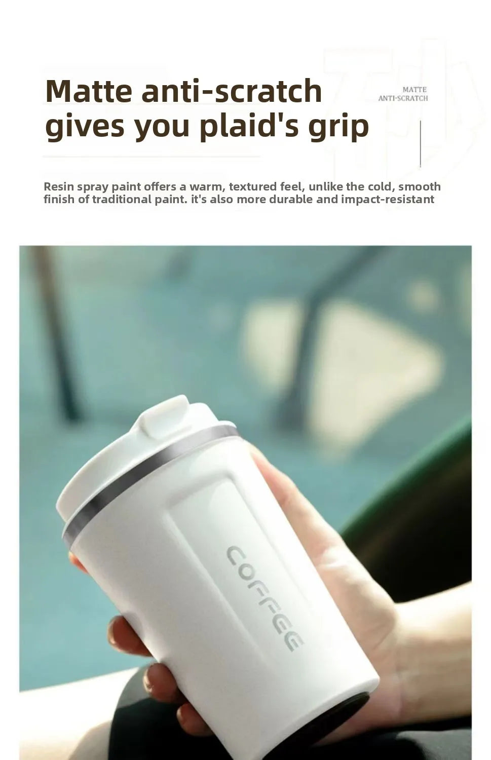 Taza Térmica para Auto | Acero Inoxidable, Tapa Hermética | Mantiene Calor y Frío por Horas
