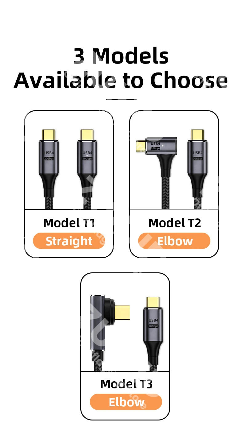 Cable USB4.0 Magnético 100W PD | 20Gbps | Video 8K@60Hz | Compatible con MacBook Pro | 2m