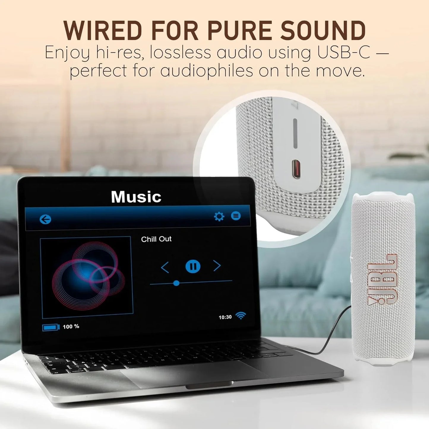 Parlante Bluetooth Portátil JBL Flip 7 Mini | IP68 Resistente al Agua | Bluetooth 5.4 | Para Playa y Viajes