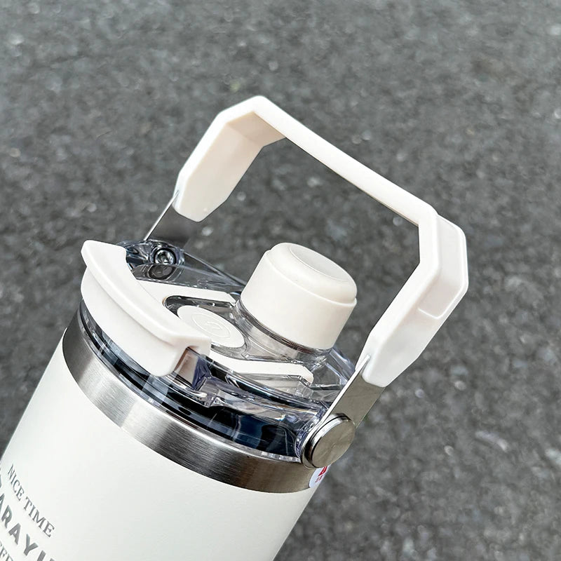 Botella Térmica 600/900ML Tapa Magnética | Doble Pared al Vacío | Asa Ancha | Para Exterior y Viajes