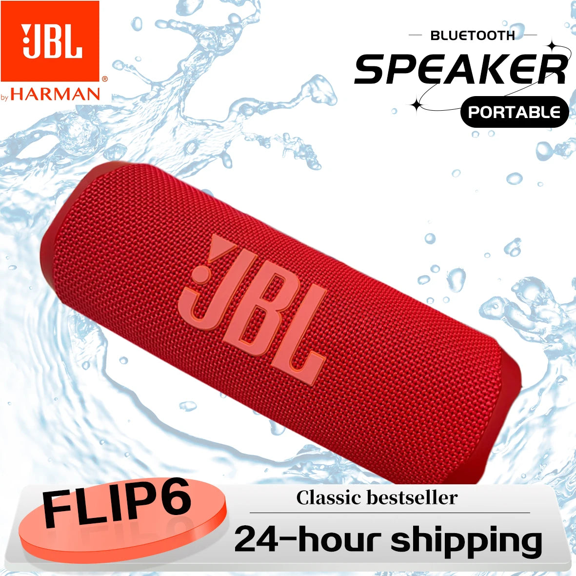 Parlante Bluetooth Portátil JBL Flip 6 | Resistente al Agua | Sonido Potente | Tweeters Independientes