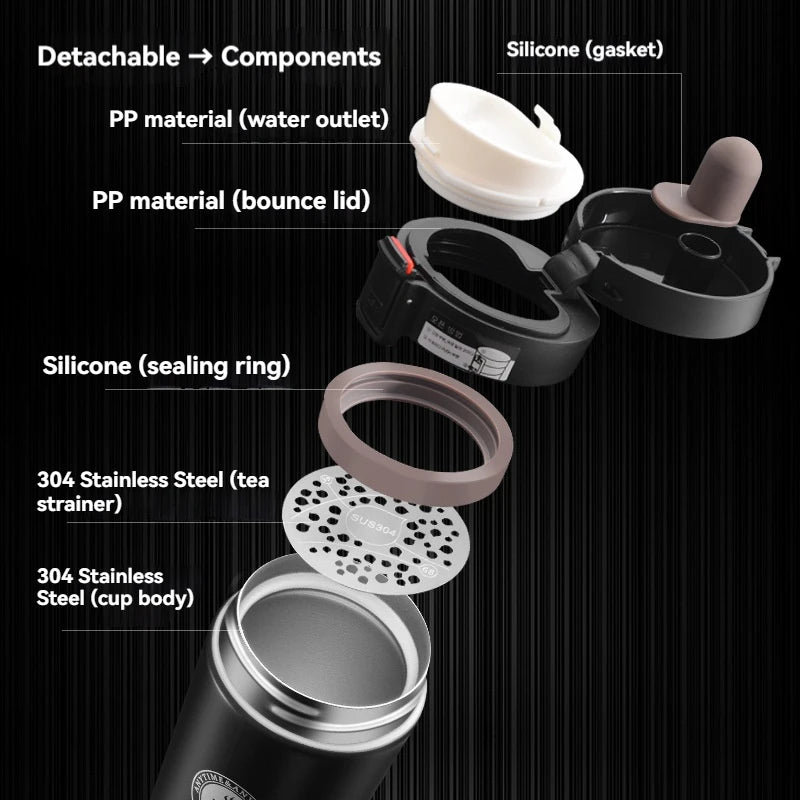 Taza Térmica 380/510ML Acero Inoxidable | Mantiene Calor y Frío | Para Auto y Deportes al Aire Libre