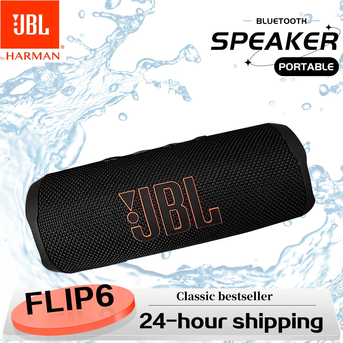Parlante Bluetooth Portátil JBL Flip 6 | Resistente al Agua | Sonido Potente | Tweeters Independientes
