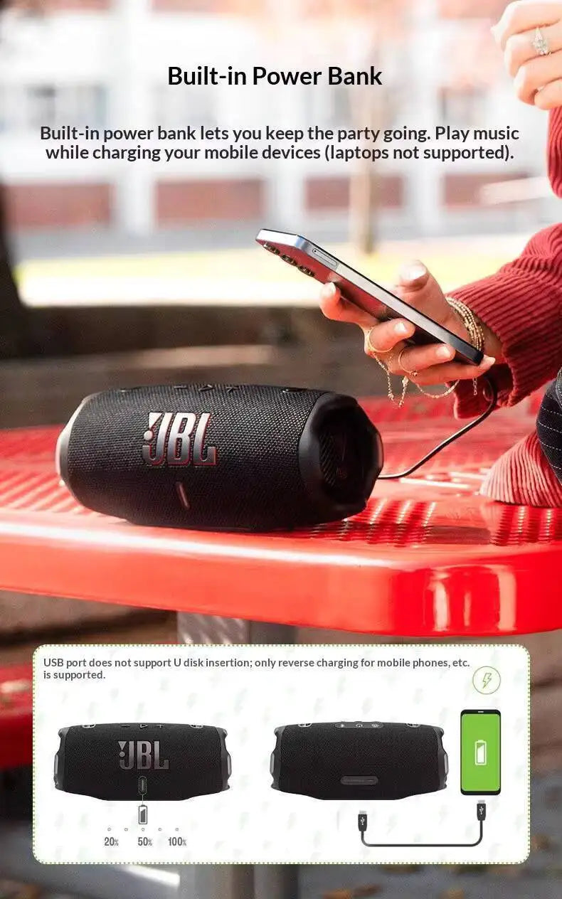 Parlante Portátil JBL Charge 6 / Flip 7 / Go 4 Shockwave | Volumen Moderado | Uso Diario y Entretenimiento