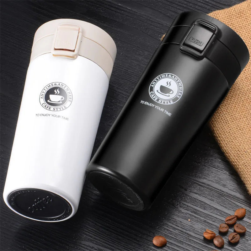 Taza Térmica 380/510ML Acero Inoxidable | Mantiene Calor y Frío | Para Auto y Deportes al Aire Libre