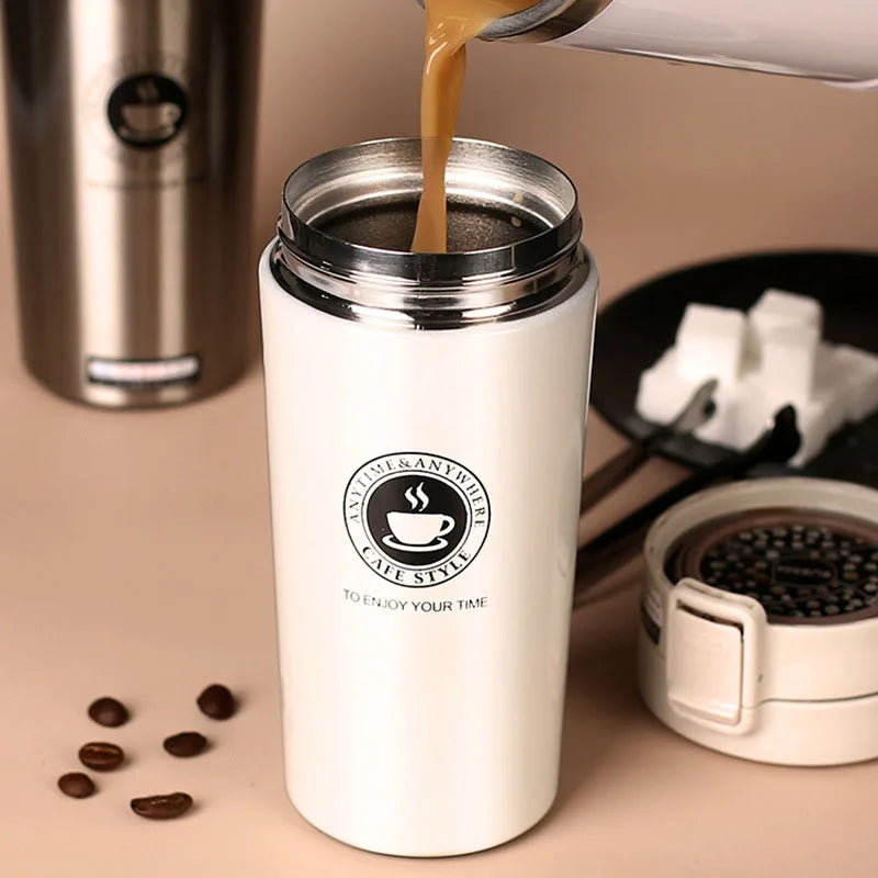 Taza Térmica 380/510ML Acero Inoxidable | Mantiene Calor y Frío | Para Auto y Deportes al Aire Libre