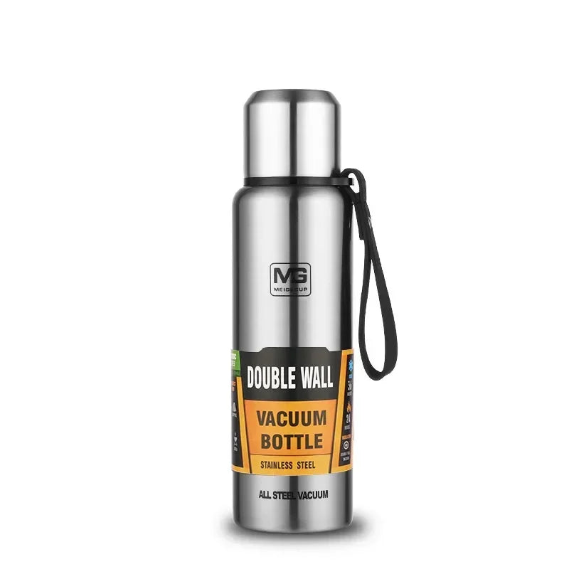 Termo UPORS Gran Capacidad | Acero Inoxidable con Soga | 500/700/1000/1500ml | Para Exterior y Viajes