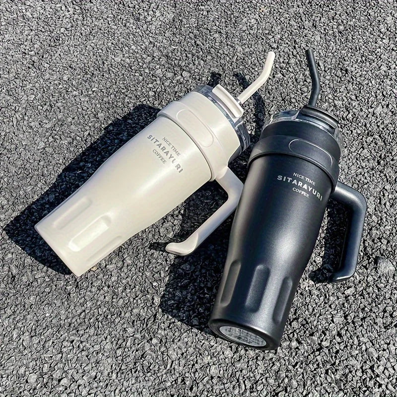 Vaso con Sorbete Gran Capacidad 38.55oz | Acero Inoxidable | Para Auto, Oficina y Hielo