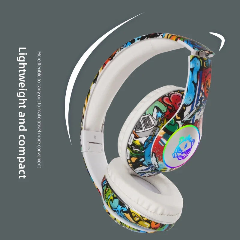 Auriculares Bluetooth Inalámbricos con Luz LED | Micrófono, Tarjeta TF | Para Niños y Jóvenes