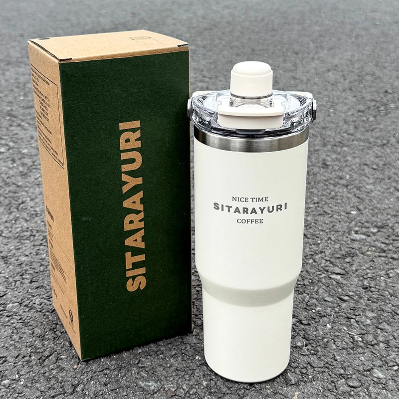 Botella Térmica 600/900ML Tapa Magnética | Doble Pared al Vacío | Asa Ancha | Para Exterior y Viajes