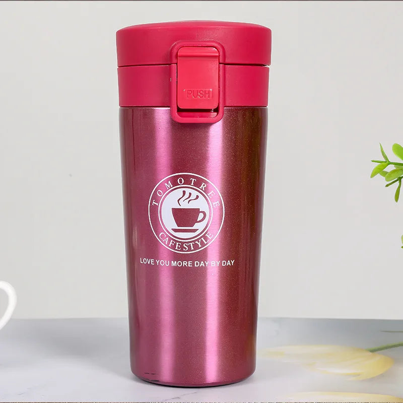 Taza Térmica 380/510ML Acero Inoxidable | Mantiene Calor y Frío | Para Auto y Deportes al Aire Libre
