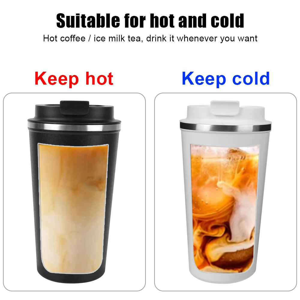 Taza Termo Hermética 380/510ML | Doble Acero Inoxidable | Para Café, Té y Agua | Auto y Oficina