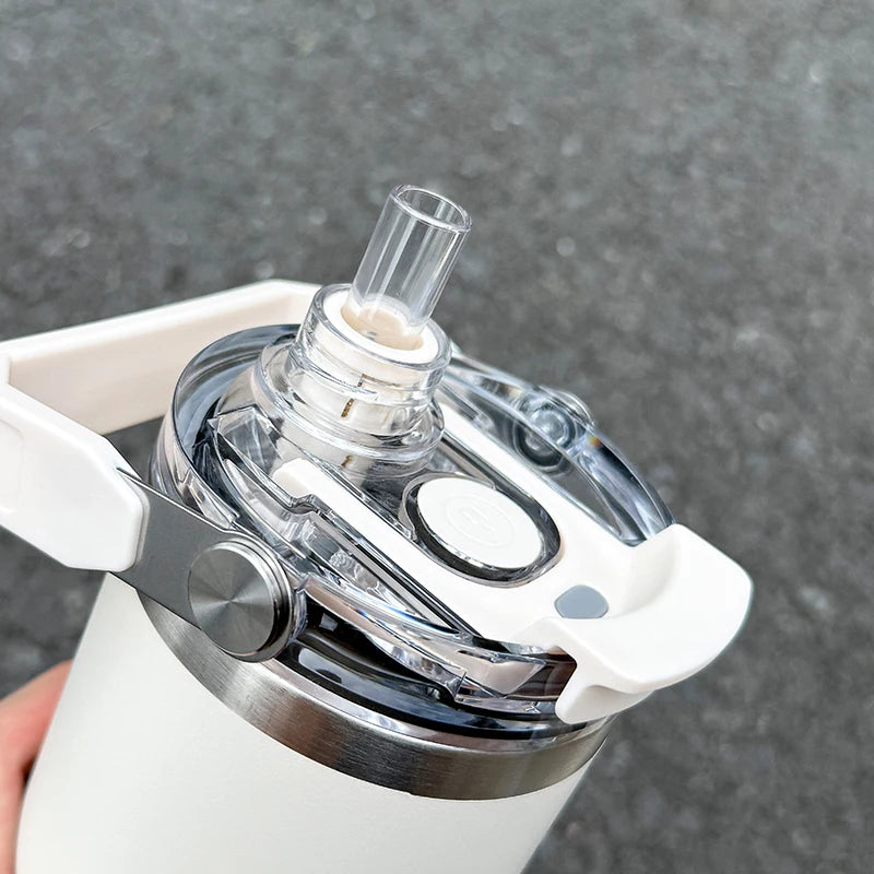 Botella Térmica 600/900ML Tapa Magnética | Doble Pared al Vacío | Asa Ancha | Para Exterior y Viajes