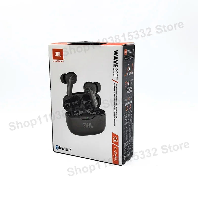Auriculares Bluetooth Inalámbricos JBL Wave 200TWS | TWS In-Ear | Deportivos | Con Micrófono | Bluetooth 5.0