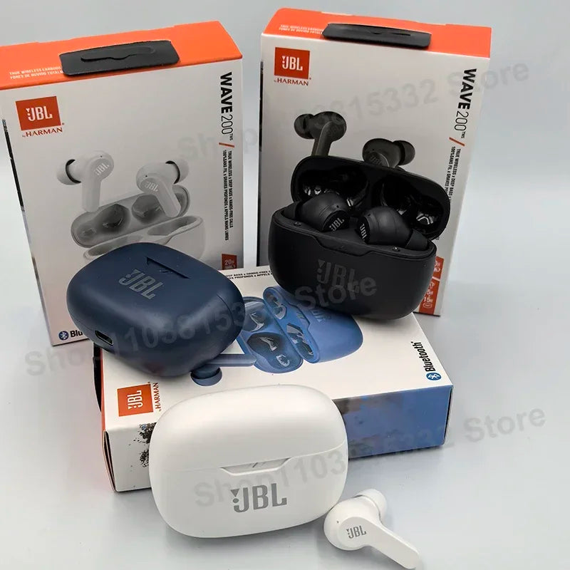 Auriculares Bluetooth Inalámbricos JBL Wave 200TWS | TWS In-Ear | Deportivos | Con Micrófono | Bluetooth 5.0