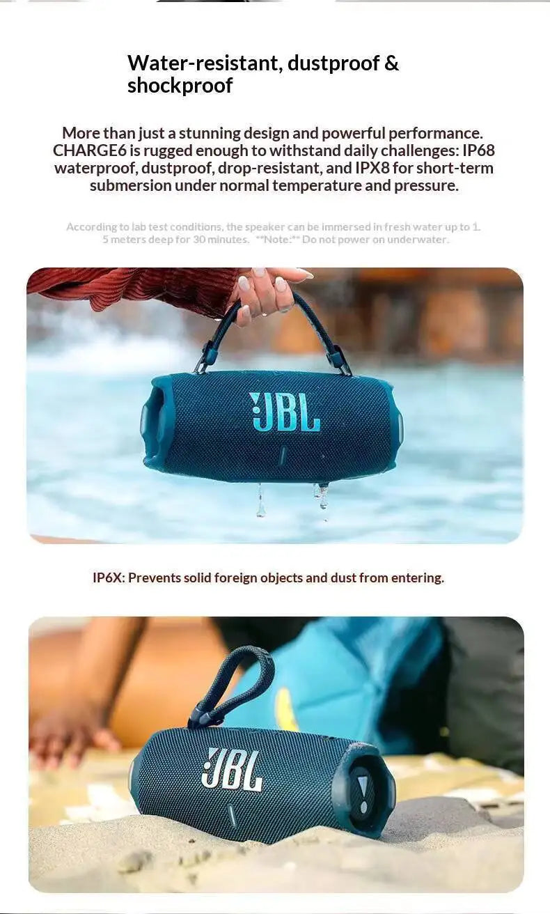 Parlante Portátil JBL Charge 6 / Flip 7 / Go 4 Shockwave | Volumen Moderado | Uso Diario y Entretenimiento