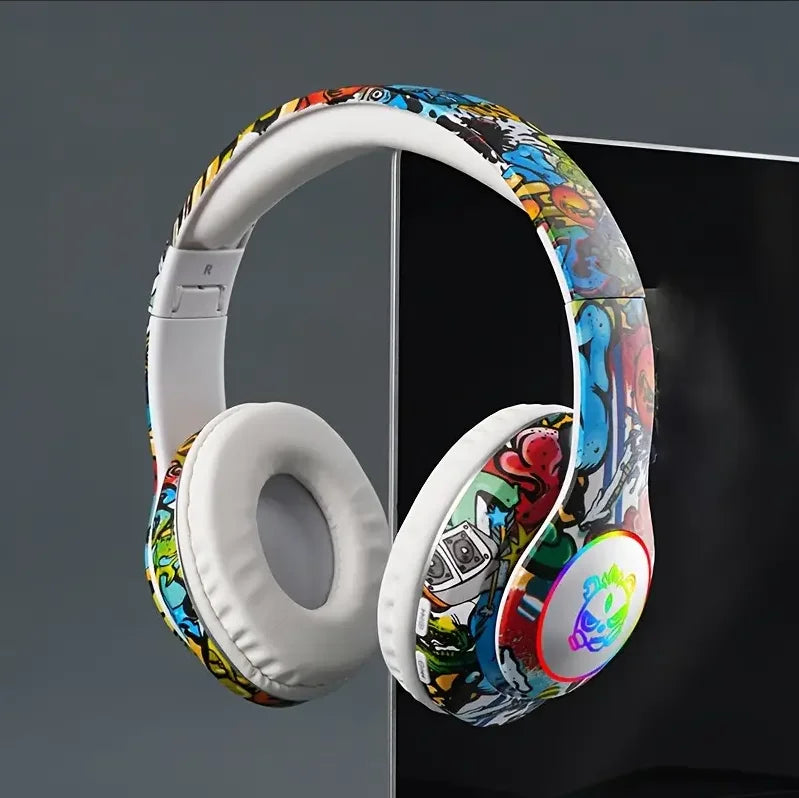 Auriculares Bluetooth Inalámbricos con Luz LED | Micrófono, Tarjeta TF | Para Niños y Jóvenes