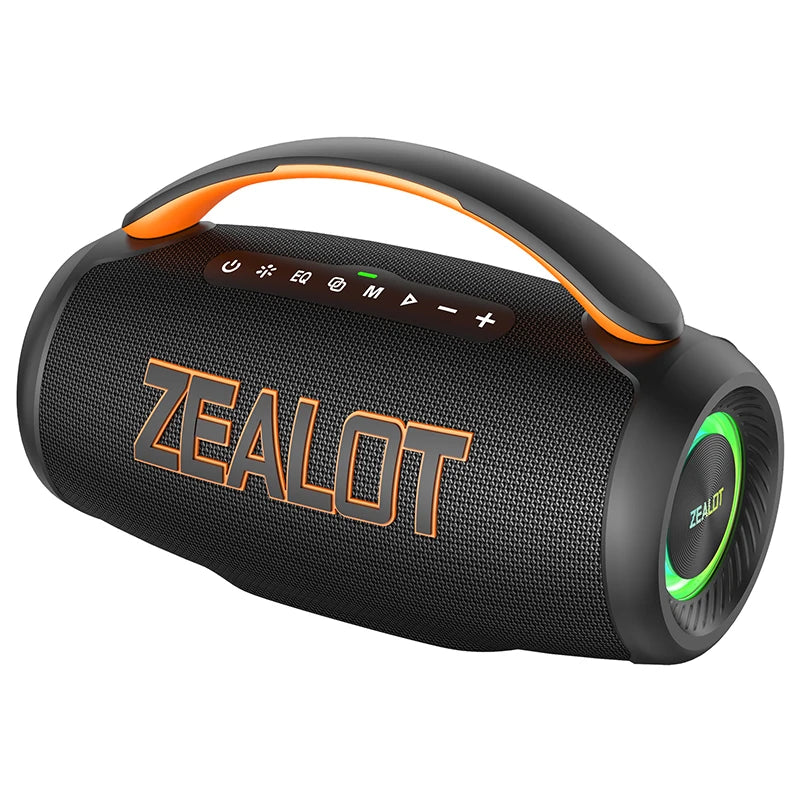Parlante Bluetooth Portátil Zealot P12 60W | IPX6 Resistente al Agua | Luces LED | TF y USB | Para Camping