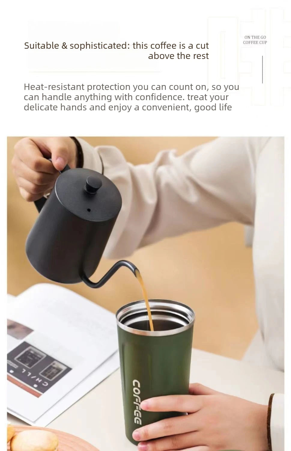 Taza Térmica para Auto | Acero Inoxidable, Tapa Hermética | Mantiene Calor y Frío por Horas
