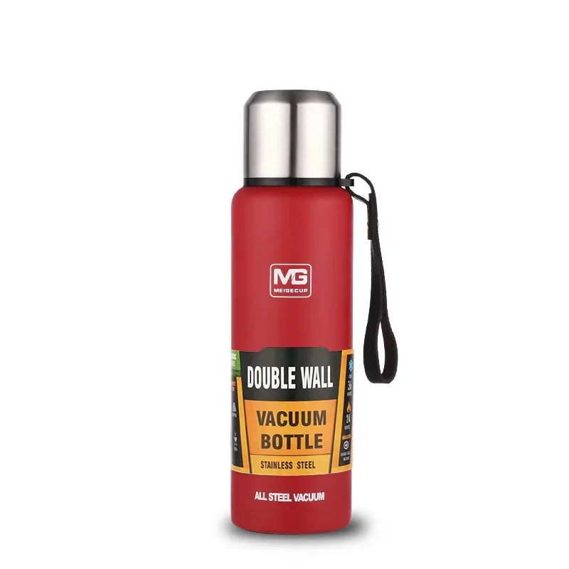Termo UPORS Gran Capacidad | Acero Inoxidable con Soga | 500/700/1000/1500ml | Para Exterior y Viajes