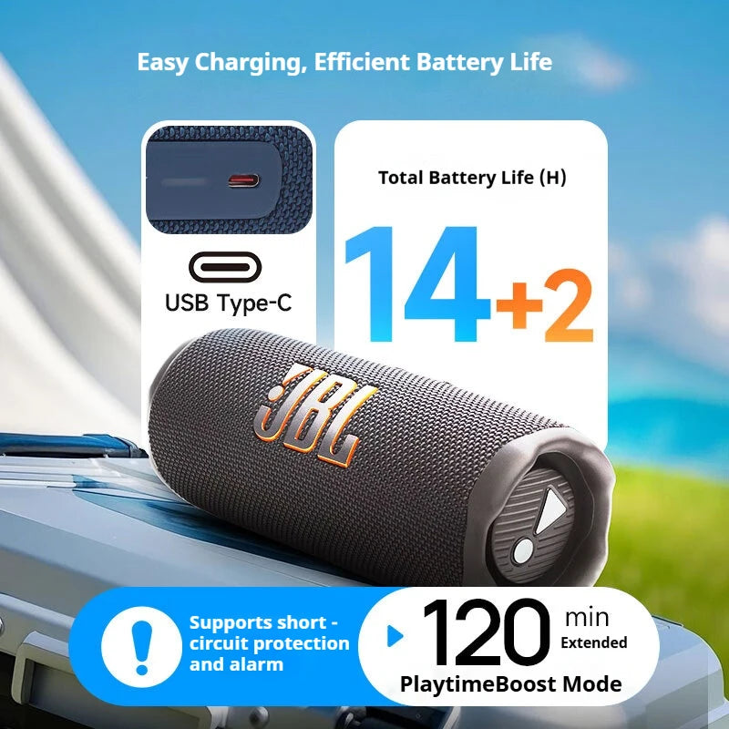 Parlante Bluetooth Inalámbrico JBL Flip 7 Caleidoscopio 7ª Gen | Resistente al Agua y Polvo | Para Ciclismo y Exterior