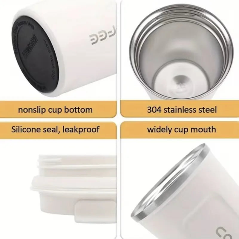 Taza Térmica para Auto | Acero Inoxidable, Tapa Hermética | Mantiene Calor y Frío por Horas