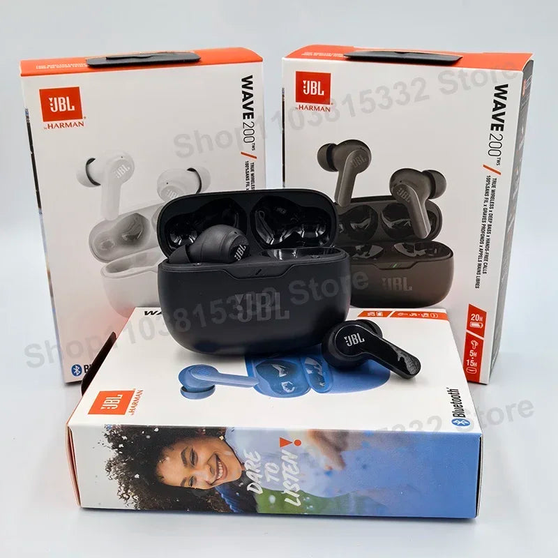 Auriculares Bluetooth Inalámbricos JBL Wave 200TWS | TWS In-Ear | Deportivos | Con Micrófono | Bluetooth 5.0