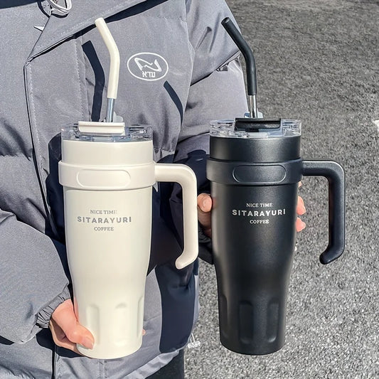 Vaso con Sorbete Gran Capacidad 38.55oz | Acero Inoxidable | Para Auto, Oficina y Hielo