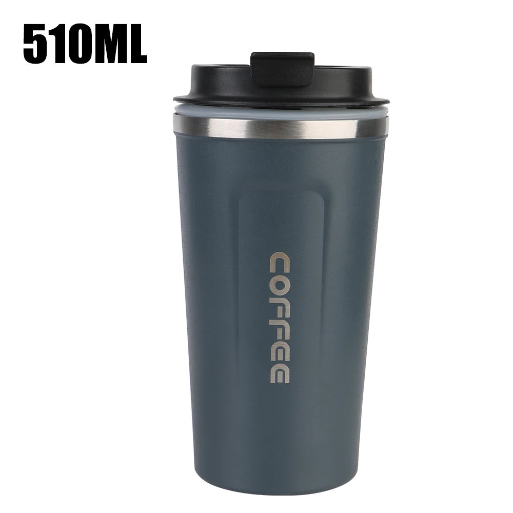 Taza Termo Hermética 380/510ML | Doble Acero Inoxidable | Para Café, Té y Agua | Auto y Oficina