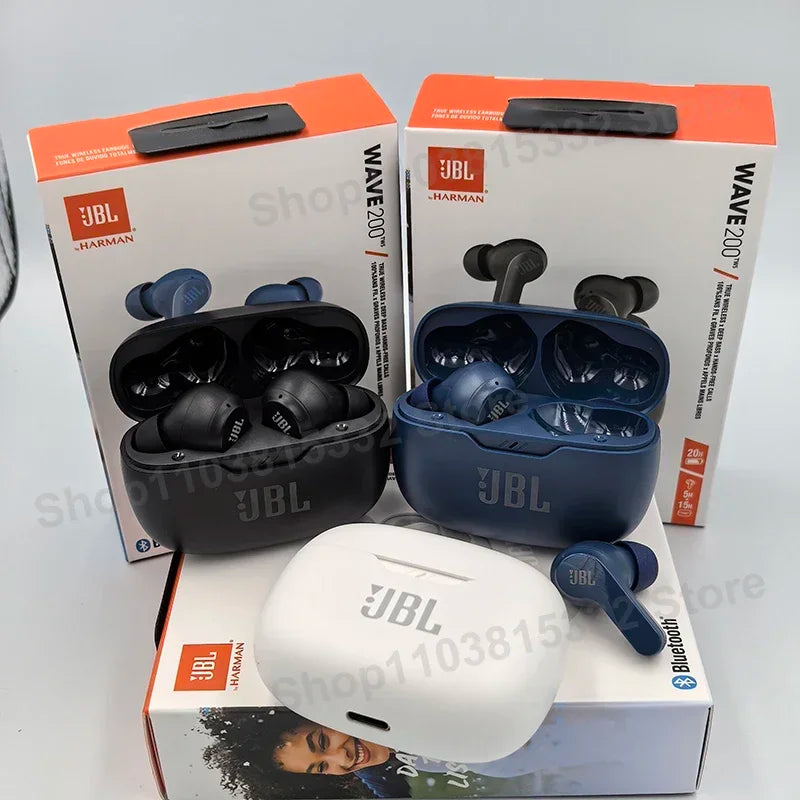 Auriculares Bluetooth Inalámbricos JBL Wave 200TWS | TWS In-Ear | Deportivos | Con Micrófono | Bluetooth 5.0