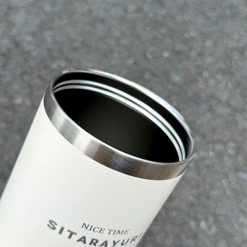 Botella Térmica 600/900ML Tapa Magnética | Doble Pared al Vacío | Asa Ancha | Para Exterior y Viajes