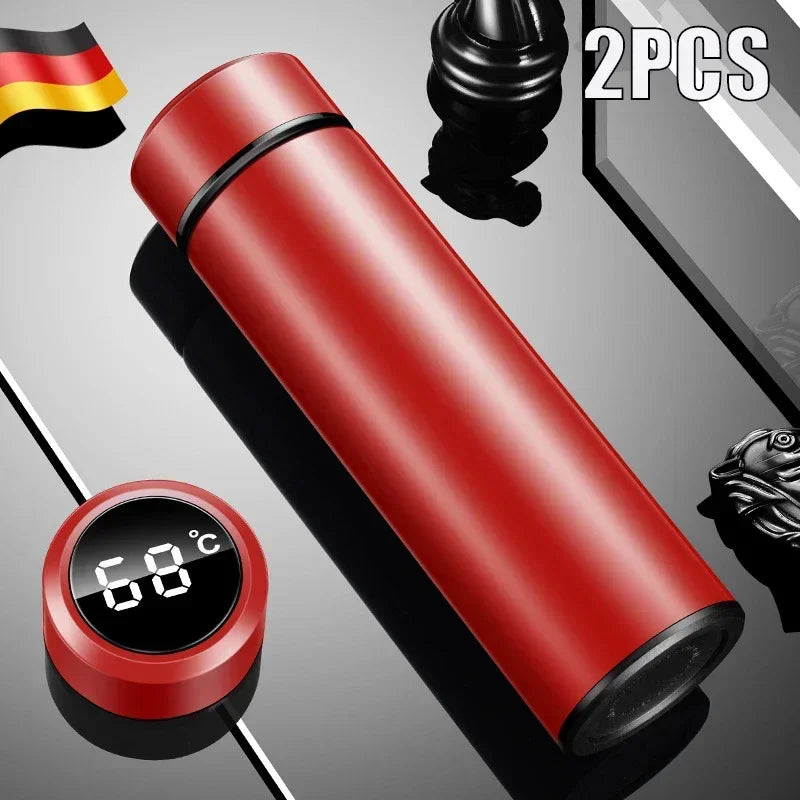 Termo con Display de Temperatura Inteligente | Acero Inoxidable 304 | 500ml | Conserva Calor 12-24hs