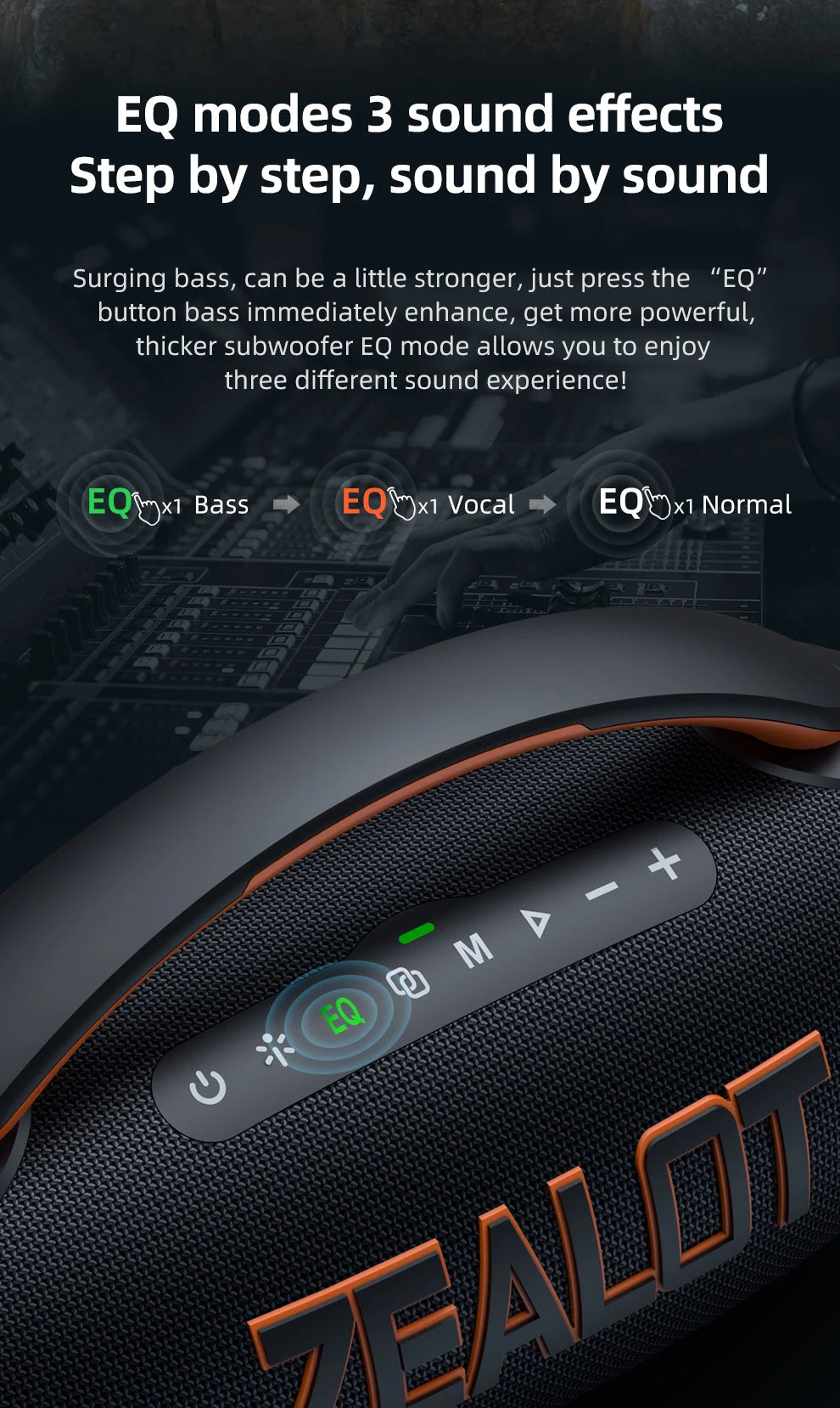 Parlante Bluetooth Portátil Zealot P12 60W | IPX6 Resistente al Agua | Luces LED | TF y USB | Para Camping
